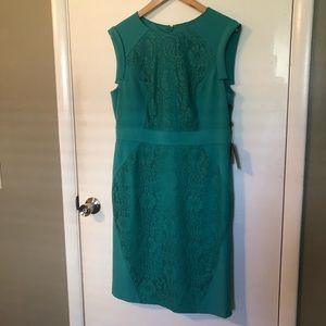 Seafoam pretty lace Adrianna Papell dress